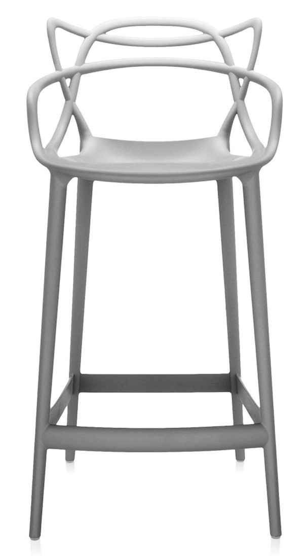 Scaun inalt Kartell Masters Stool design Philippe Starck & Eugeni Quitllet 65cm gri 65cm