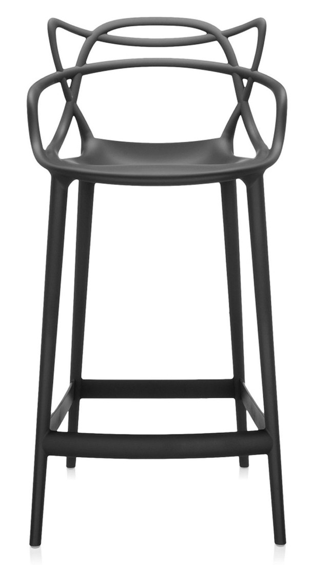 Scaun inalt Kartell Masters Stool design Philippe Starck & Eugeni Quitllet 65cm negru 65cm