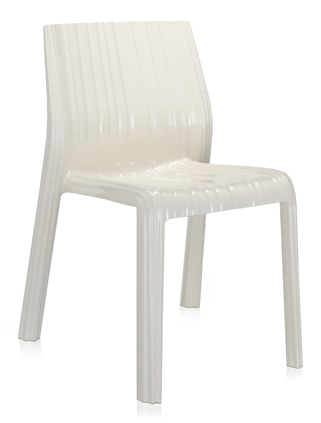 Set 2 scaune Kartell Frilly design Patricia Urquiola alb lucios Kartell imagine noua 2022