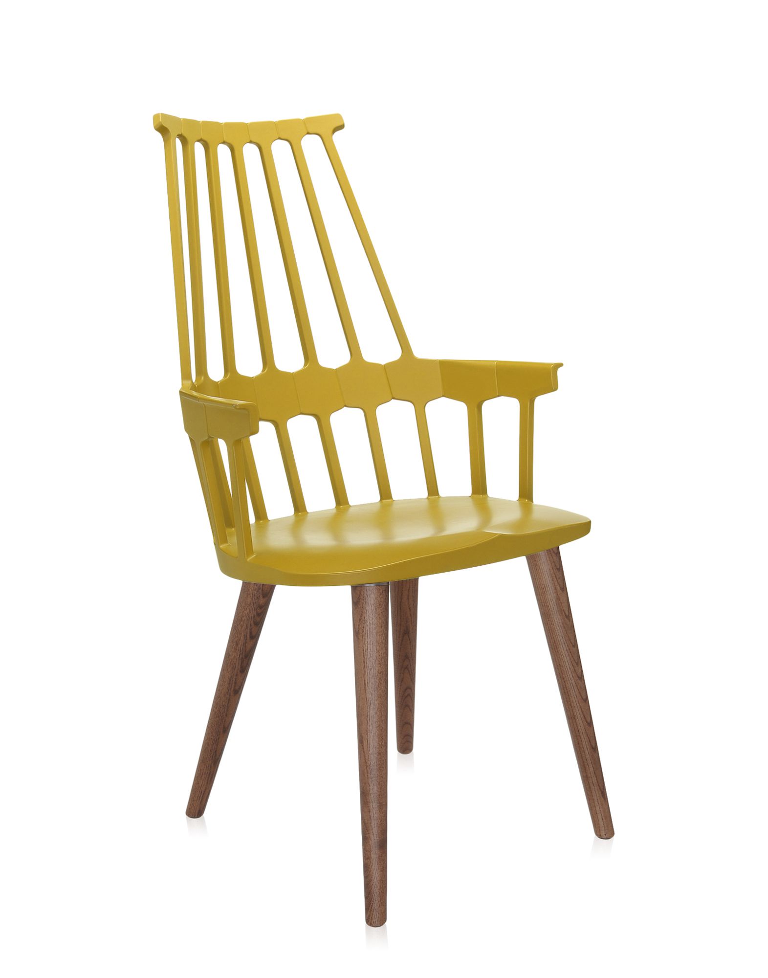 Set 2 scaune Kartell Comback design Patricia Urquiola galben – stejar Comback imagine noua