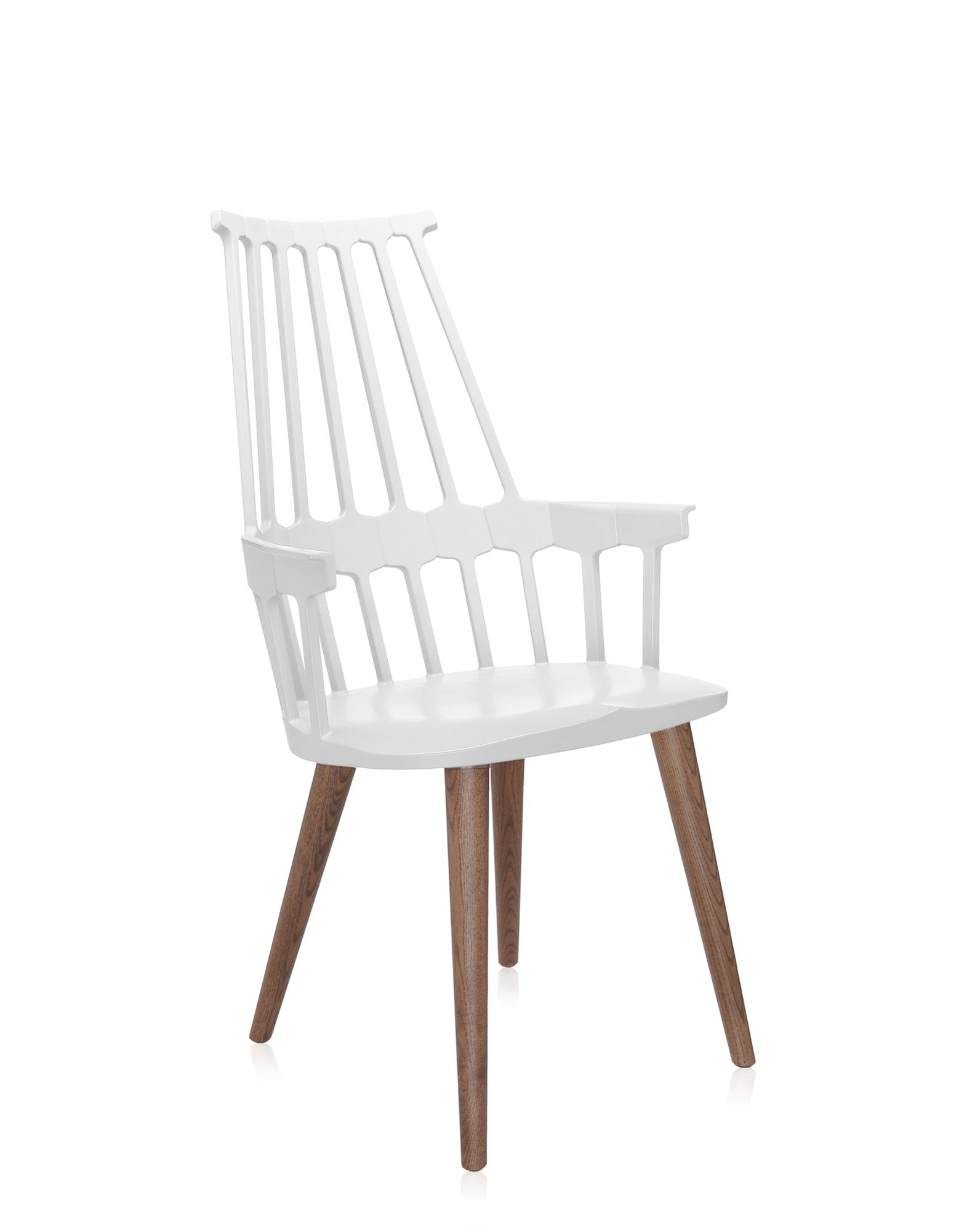 Set 2 scaune Kartell Comback design Patricia Urquiola alb – stejar alb