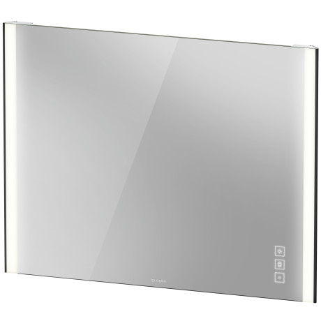 Oglinda Duravit XViu cu iluminare LED 102x80cm cu incalzire si actionare pe senzor margini negru mat Duravit imagine noua