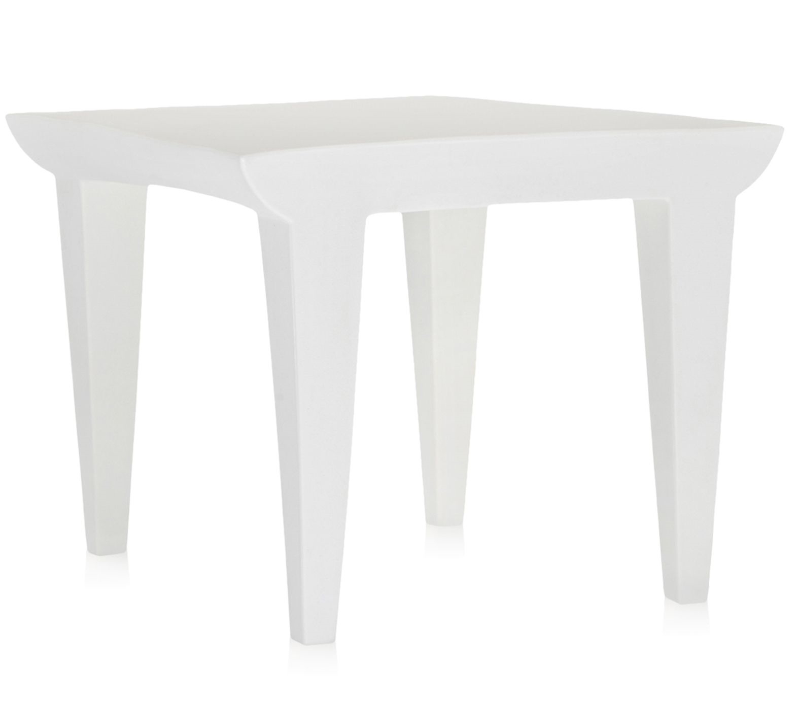 Masuta Kartell Bubble design Philippe Starck 51.5×51.5cm hx41.5cm alb zinc 51.5x51.5cm