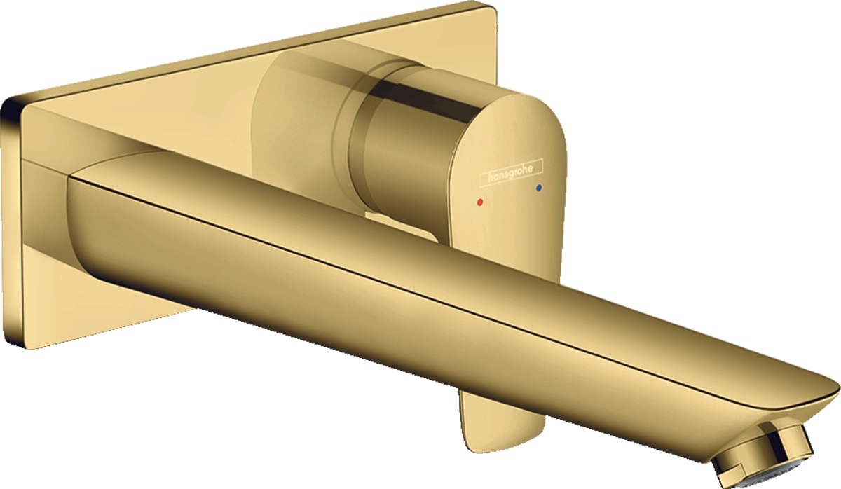 Baterie lavoar Hansgrohe Talis E cu pipa 225 mm montaj incastrat necesita corp ingropat gold optic lustruit Hansgrohe pret redus imagine 2022