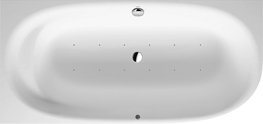 Cada asimetrica cu hidromasaj Duravit Cape Code 190×90 cm orientare stanga alb Duravit