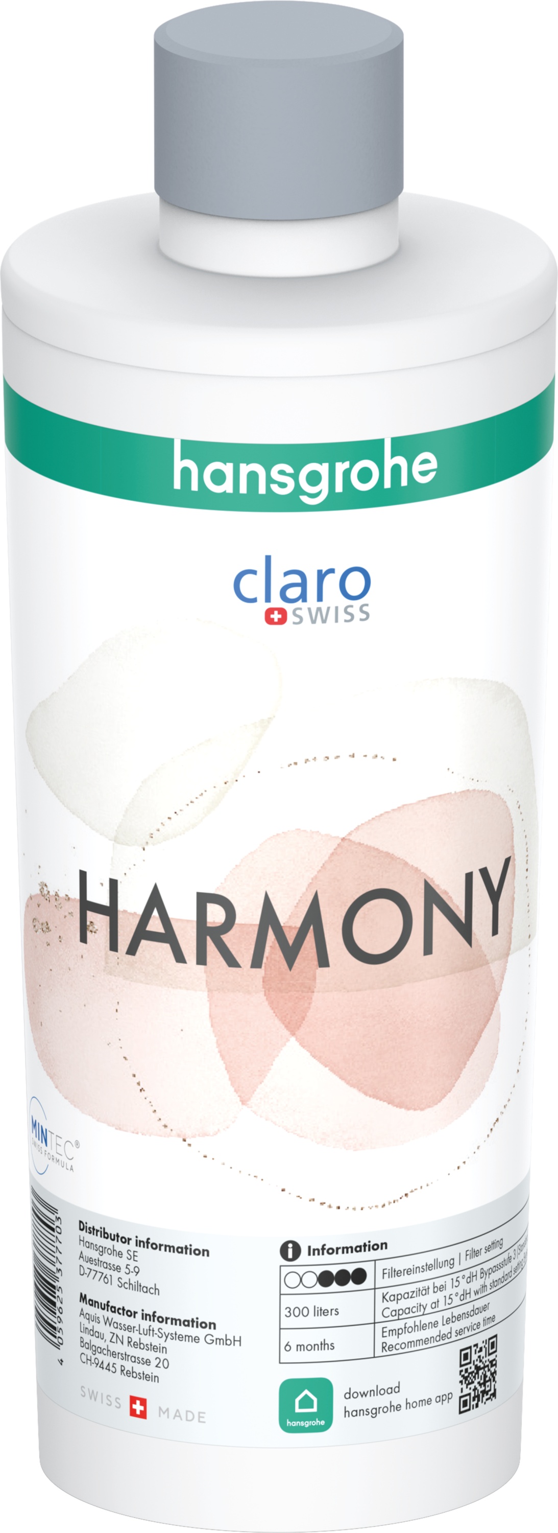 Filtru Hansgrohe Harmony pentru sisteme filtrare Aqittura Accesorii