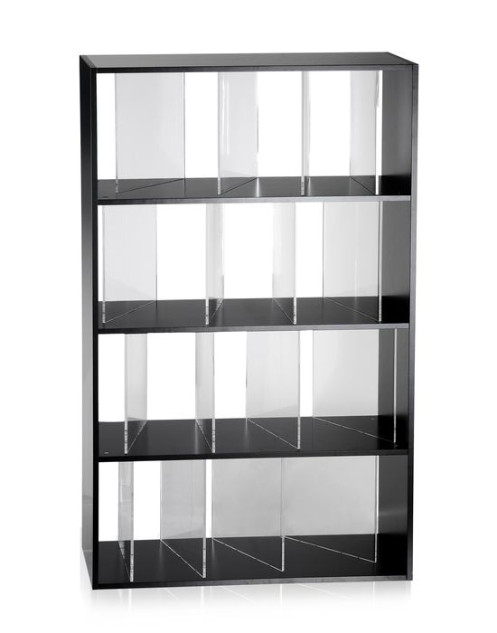 Comoda Kartell Sundial design Nendo 100x165x37cm negru-transparent