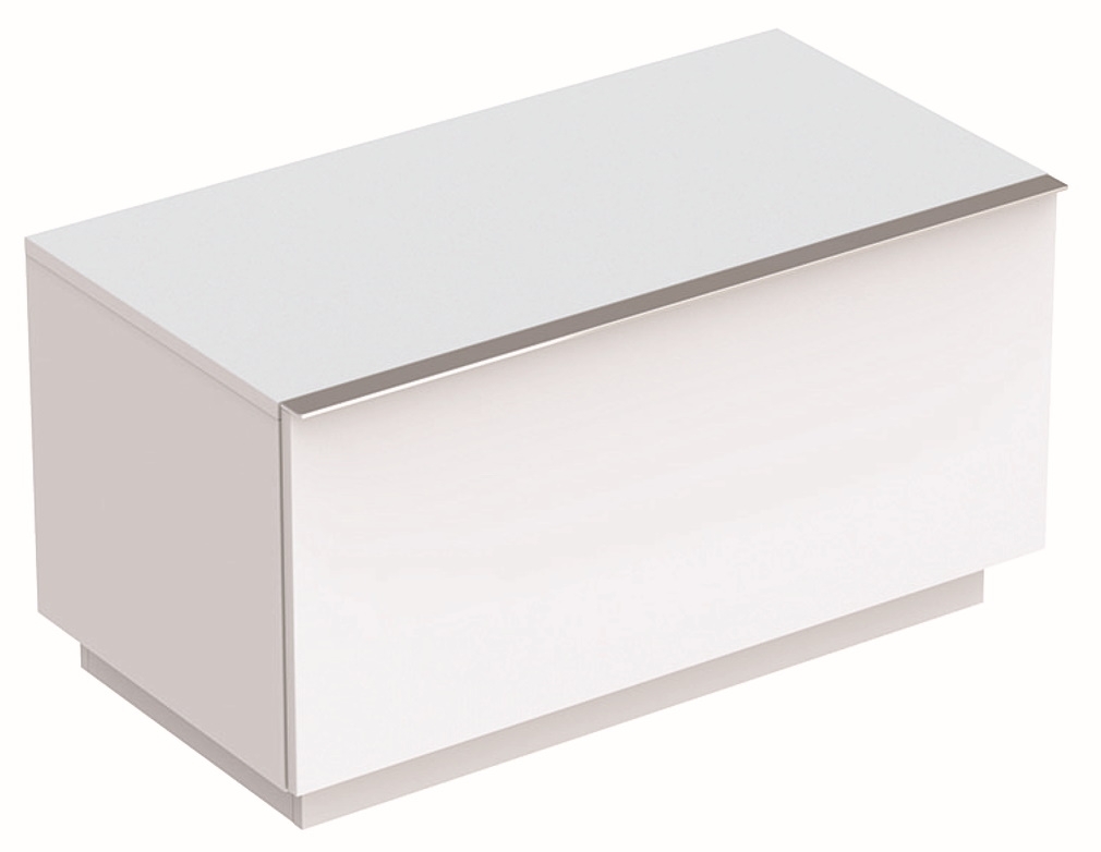 Dulap pe pardoseala Geberit iCon 89×47.2×47.7cm cu un sertar alb mat Geberit