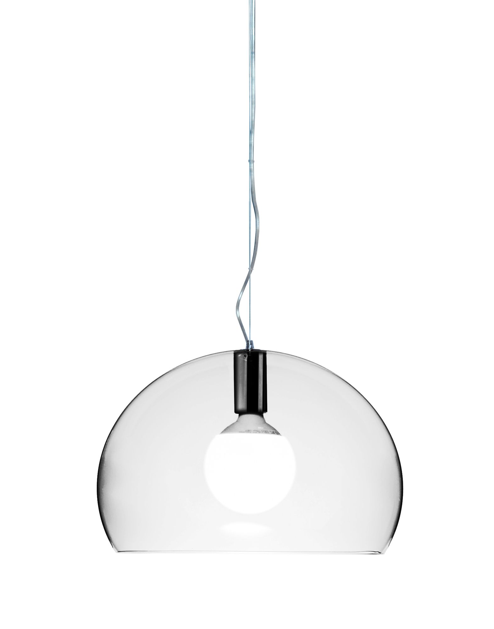 Suspensie Kartell FL/Y design Ferruccio Laviani E27 max 15W LED h28cm transparent sensodays.ro