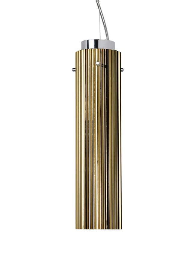 Suspensie Kartell by Laufen Rifly design Ludovica & Roberto Palomba LED 10W h30cm auriu metalizat