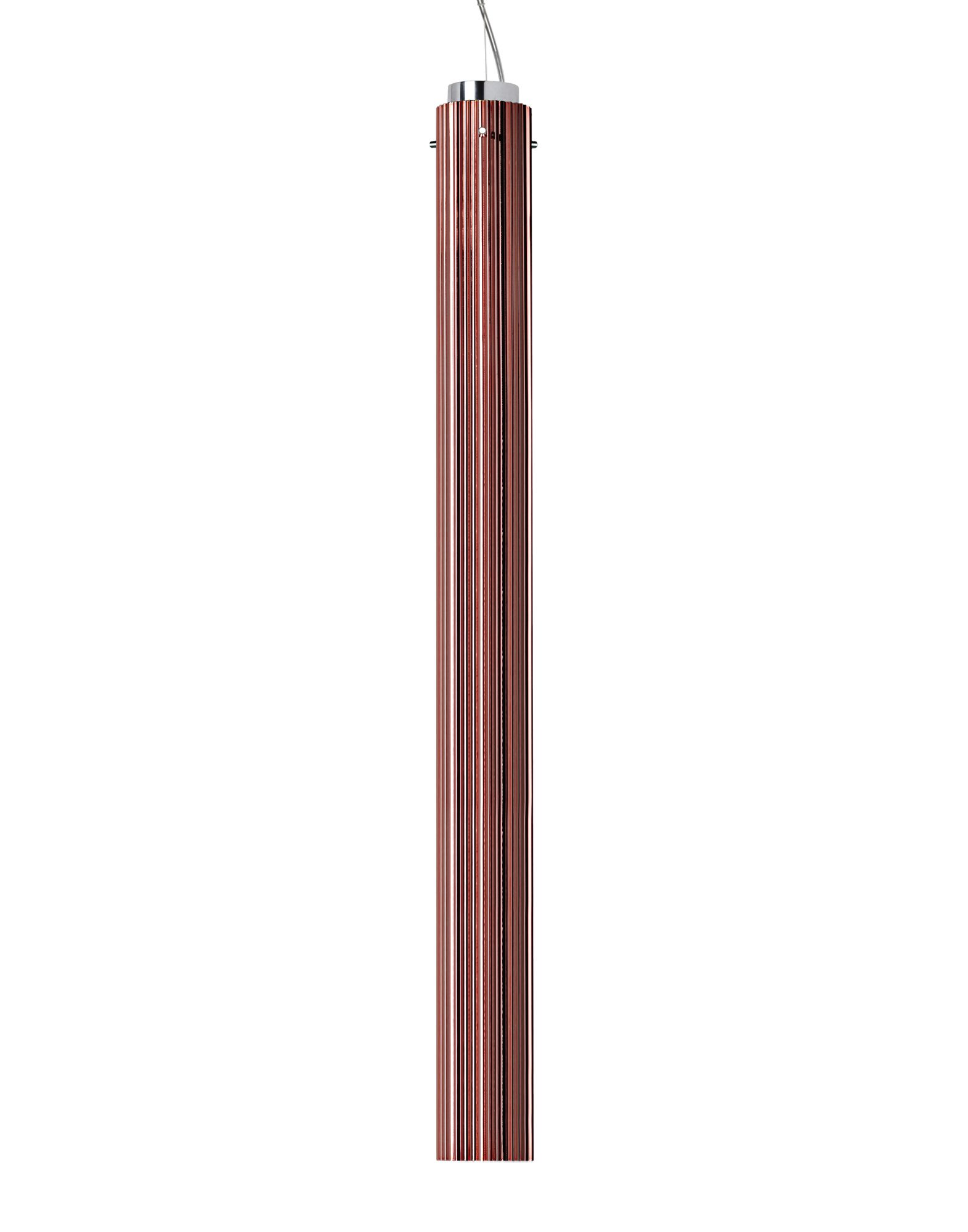 Suspensie Kartell by Laufen Rifly design Ludovica & Roberto Palomba LED 10W h90cm cupru metalizat Kartell by Laufen imagine noua 2022