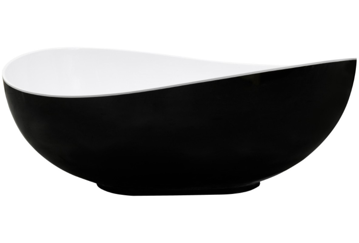 Cada free-standing Besco Siya Black & White 172x200cm ventil click-clack cu top cleaning crom alb Besco pret redus imagine 2022