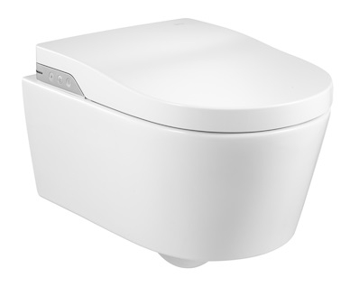 Set vas WC suspendat Roca Inspira In-Wash capac inchidere lenta functie de bideu electric Roca imagine bricosteel.ro