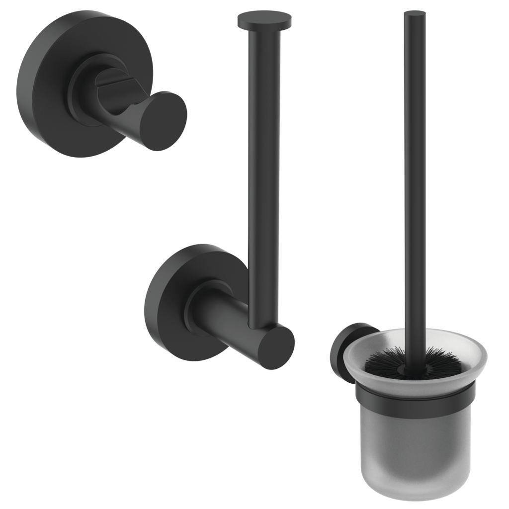 Set accesorii de baie Ideal Standard IOM I negru mat Ideal Standard imagine bricosteel.ro