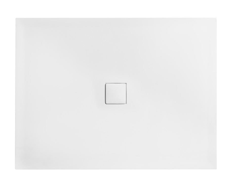 Cadita dus dreptunghiulara Besco Nox ultraslim 100x80x3 5 cm compozit alb Besco