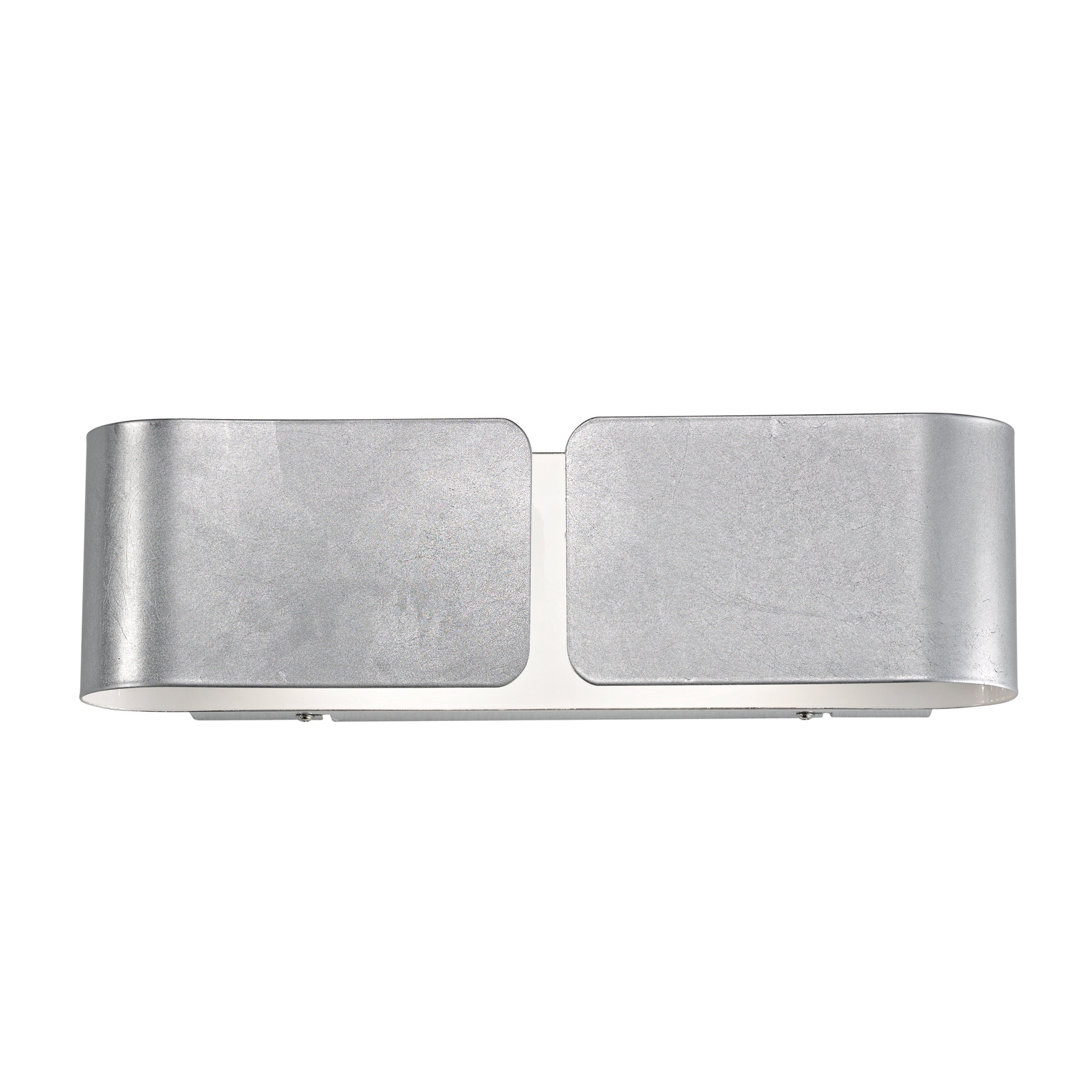 Aplica Ideal Lux Clip AP2 Small 2X60W 44×12.7cm argintiu imagine noua 2022