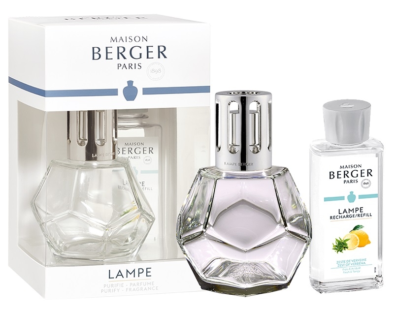 Set Berger lampa catalitica Geometry Transparente cu parfum Zeste de Verveine Maison Berger pret redus imagine 2022