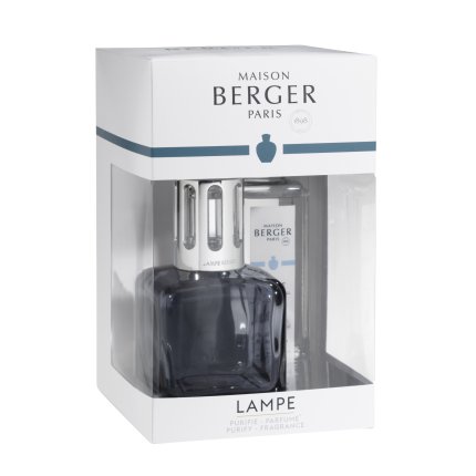Set Maison Berger lampa catalitica Ice Cube Grey cu parfum Pure White Tea