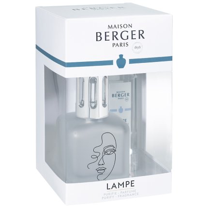 Set lampa catalitica cu parfum Berger Glacon Givree cu parfum Caresse de Coton 250ml