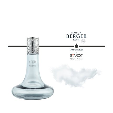 Set lampa catalitica Berger Starck Grise cu parfum Peau de Pierre