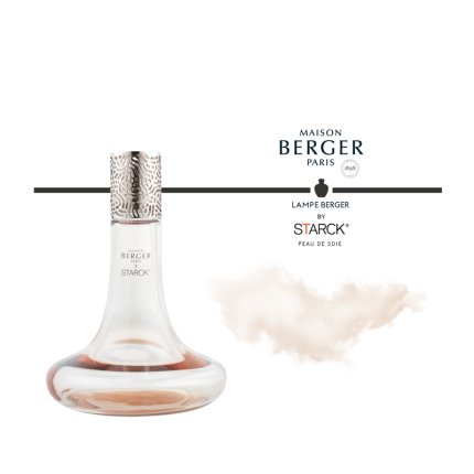 Set lampa catalitica Berger Starck Rose cu parfum Peau de Soie