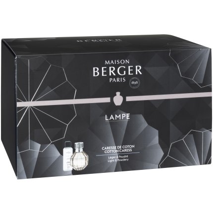 Set Berger lampa catalitica Berger Facette Nude cu parfum Caresse de Coton