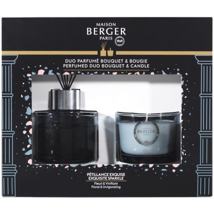Set Berger mini Duo Olympe cu difuzor parfum 80ml + lumanare parfumata 80g Exquisite Sparkle