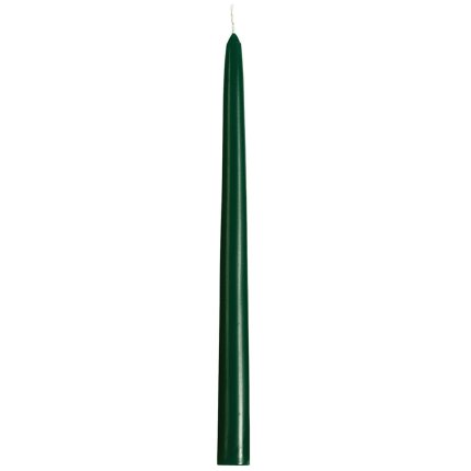 Set 12 lumanari conice La Francaise Colorama, d22mm, h29cm, 8 ore, verde
