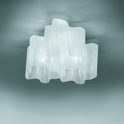 Plafoniera Artemide Logico Mini design Gerhard Reichert , Michele De Lucchi, alb
