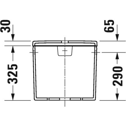 Rezervor wc Duravit No.1 Dual Flush, 6/3 litri, cu alimentare laterala, alb