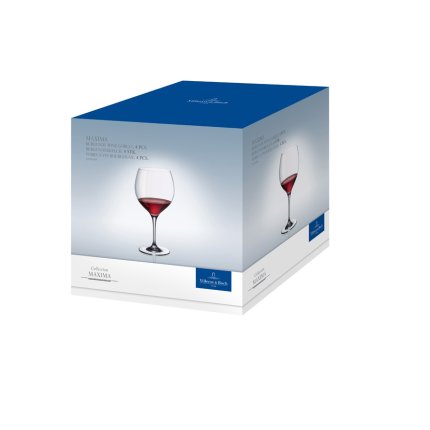 Set 4 pahare vin rosu Villeroy & Boch Maxima Burgundy 225mm