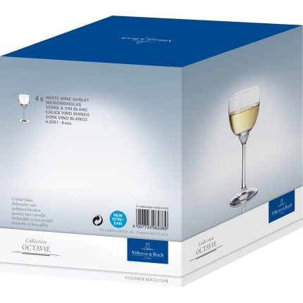 Set 4 pahare vin alb Villeroy & Boch Octavie 186mm, 0.23 litri