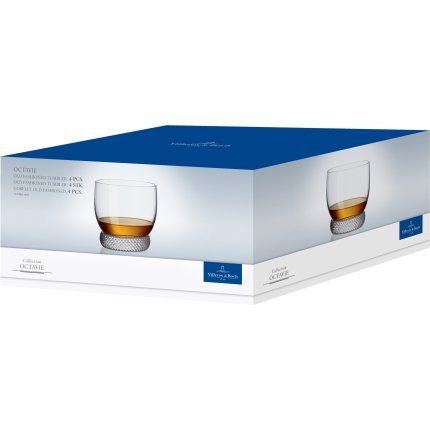 Set 4 pahare whisky Villeroy & Boch Octavie Old-fashioned 92mm, 0.36 litri