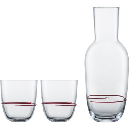 Set carafa si 2 pahare Zwiesel Glas Aura, cristal Tritan, rosu