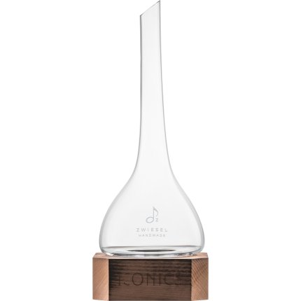 Decantor vin cu suport lemn Zwiesel Glass Iconics, 750ml, h536mm