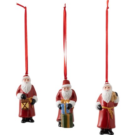 Set 3 decoratiuni brad Villeroy & Boch Nostalgic Ornaments Santa Claus, 8cm