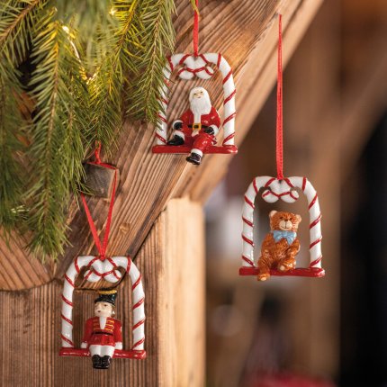 Set 3 decoratiuni brad Villeroy & Boch Nostalgic Ornaments Swing 7cm