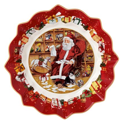 Bol cu picior Villeroy & Boch Toy's Fantasy Santa Reads Wish Lists 24x24x12cm
