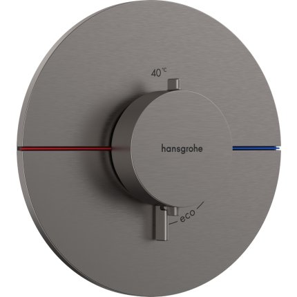 Baterie dus termostatata Hansgrohe ShowerSelect Comfort S cu montaj incastrat, necesita corp ingropat, negru periat