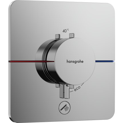 Baterie cada - dus termostatata Hansgrohe ShowerSelect Comfort Q cu montaj incastrat, necesita corp ingropat, crom