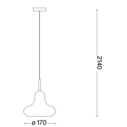 Pendul Ideal Lux Lido-1 SP1, 1x15W G9, d17cm, gri