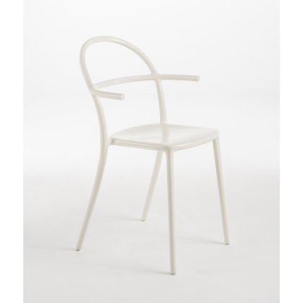 Set 2 scaune Kartell Generic C design Philippe Stark, alb mat