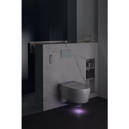 Set vas WC suspendat Geberit AquaClean Mera Comfort, capac inchidere lenta si functie bideu electric