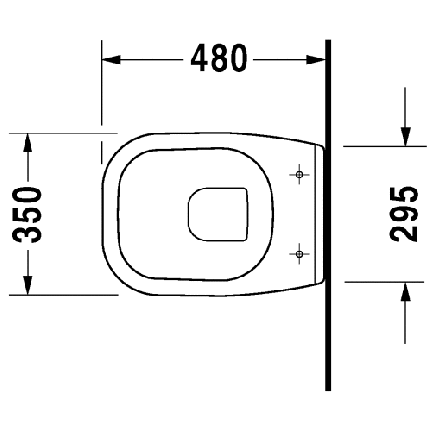 Vas WC suspendat Duravit D-Code 48 cm , alb