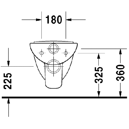 Vas WC suspendat Duravit D-Code 48 cm , alb