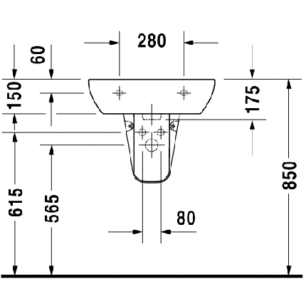 Lavoar Duravit D-Code 55cm