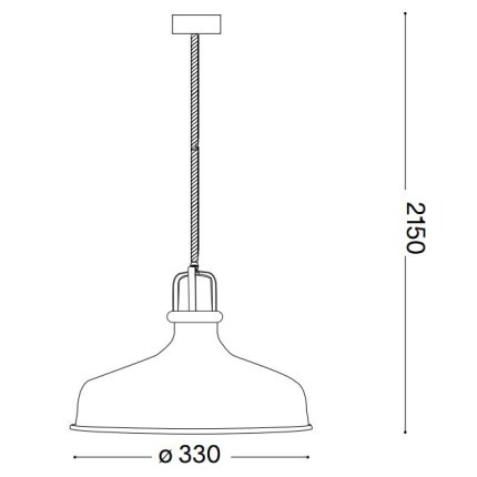 Pendul Ideal Lux Eris-2 SP1, max 1x60W E27, d33cm, alb
