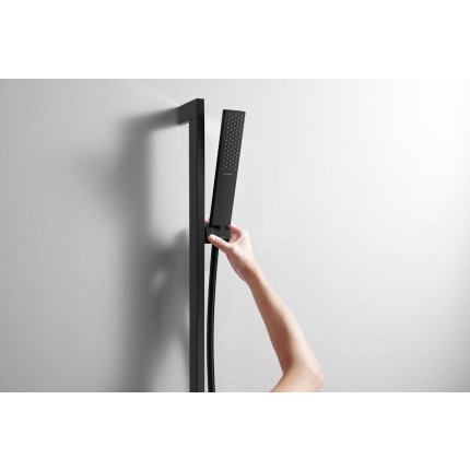 Sistem de dus incastrat termostatat Hansgrohe ShowerSelect Comfort E cu 2 consumatori, negru mat