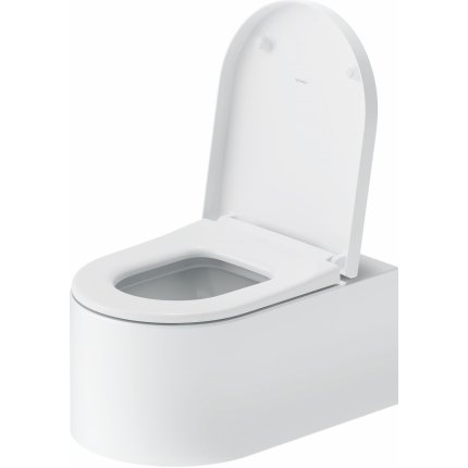 Vas wc suspendat Duravit Millio DuroCast, interior ceramic alb cu HygieneGlaze, alb mat satinat