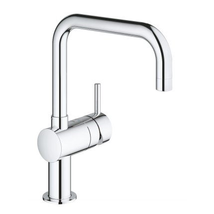 Baterie bucatarie Grohe Minta, pipa U, levier scurt, crom